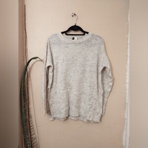 Divided by H&M women's beige wool blend boxy sweater size medium